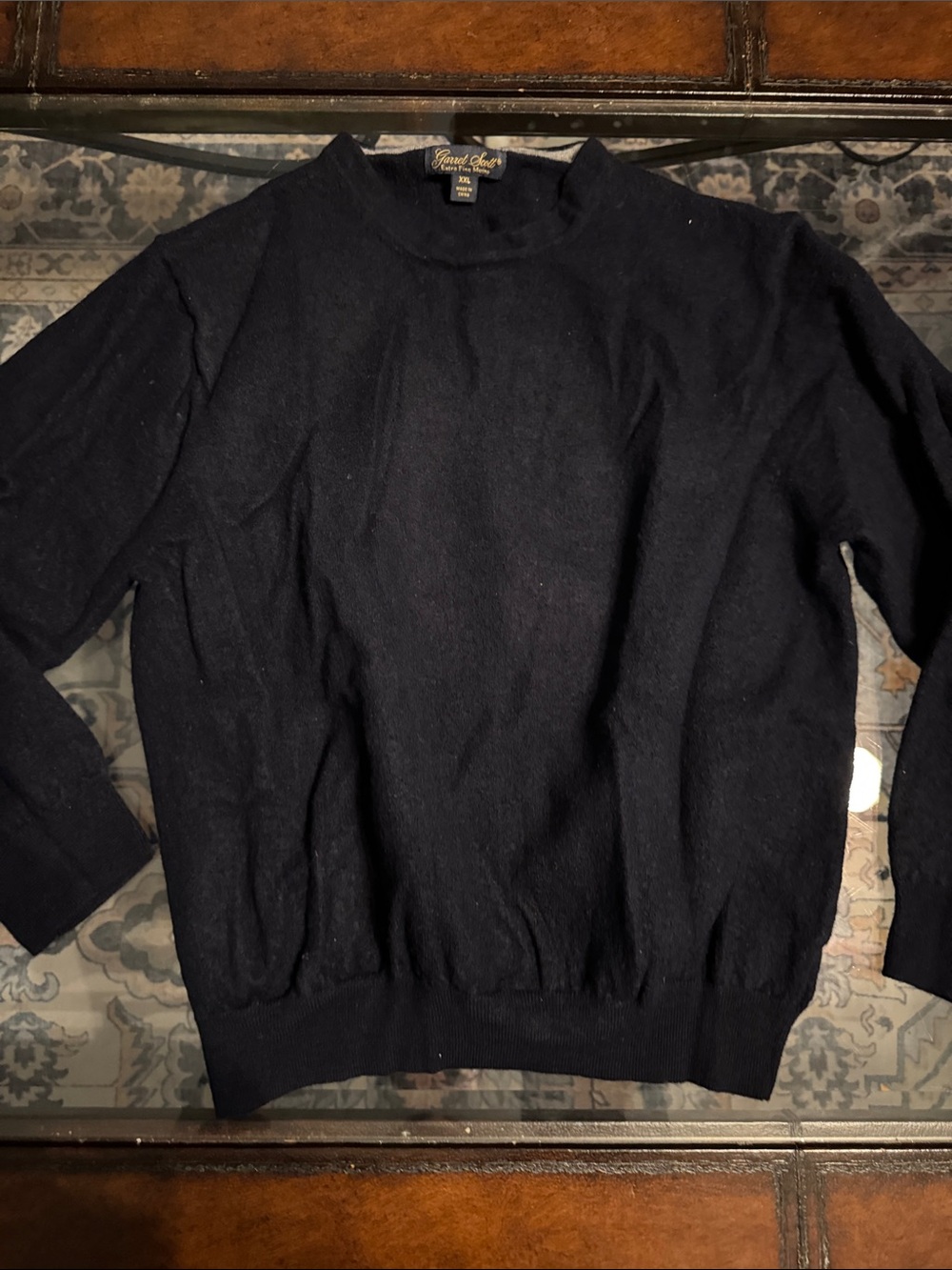 Garret Scott Merino Navy Blue Men's Crewneck Sweater